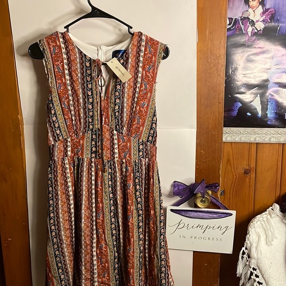 Blue Rain Dresses & Skirts - Blue Rain Boho dress size Small